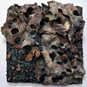 Low Tide, clay and glaze 11 x 11 x 3