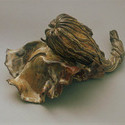 Pod Rising, clay and glaze 12 x 8 x 6 
